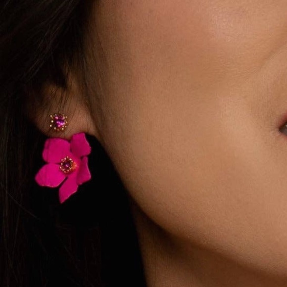 BUTTERCUP FLORAL JACKET EARRING 💖STUNNING💖 18K GOLD PLATED - Picture 3 of 3